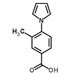 结构式 CAS# 593272-74-3, 3-甲基-4-(1H-吡咯-1-基)苯甲酸