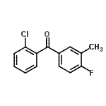 结构式 CAS# 59396-46-2, (2-氯苯基)(4-氟-3-甲基苯基)甲酮