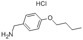structure of CAS# 59528-29-9, p-Butoxybenzylamine Hydrochloride;(4-Butoxybenzyl)Amine Hydrochloride;P-Butoxybenzylamine Hydrochloride;Sbb008370