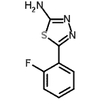 结构式 CAS# 59565-51-4, 5-(2-氟苯基)-1,3,4-噻二唑-2-胺