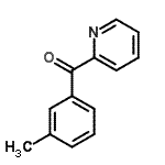 structure of CAS# 59576-24-8, (3-Methylphenyl)(2-Pyridinyl)Methanone;2-(3-Methylbenzoyl)pyridine;MFCD07699226
