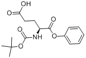 结构式 CAS# 59587-94-9, N-叔丁氧羰基-谷氨酸 alpha-苯基酯