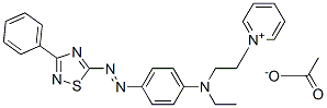CAS#: 59709-09-0， 1-[2-[Ethyl[4-[(3-Phenyl-1,2,4-Thiadiazol-5-Yl)Azo]Phenyl]Amino]Ethyl]Pyridinium Acetate