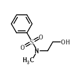 structure of CAS# 59724-60-6, N-(2-Hydroxyethyl)-N-Methylbenzenesulfonamide;(2-hydroxyethyl)methyl(phenylsulfonyl)amine;MFCD00591616;N-(2-Hydroxyethyl)-N-methylbenzenesulfonamide