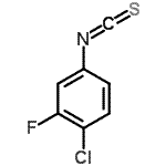 structure of CAS# 597545-17-0, 1-Chloro-2-Fluoro-4-Isothiocyanatobenzene;4-chloro-3-fluorobenzenisothiocyanate;4-Chloro-3-fluorophenyl isothiocyanate;4-Chloro-3-fluorophenylisothiocyanate