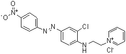 CAS#: 59827-64-4， 1-[2-[[2-Chloro-4-[2-(4-Nitrophenyl)Diazenyl]Phenyl]Amino]Ethyl]-Pyridinium Chloride