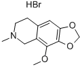 structure of CAS# 5985-00-2, Hydrocotarnine Hydrobromide;Prestwick_267;1,3-Dioxolo[4,5-G]Isoquinoline, 5,6,7,8-Tetrahydro-4-Methoxy-6-Methyl-, Hydrobromide;Hydrocofarmine Hbr