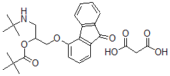 CAS#: 59866-14-7， 4-(3-Tertbutylamino-2-pivaloyloxypropoxy)-9-fluorenone hydrogen malonate