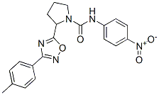 structure of CAS# 5997-01-3, 2-[3-(4-Methylphenyl)-1,2,4-Oxadiazol-5-Yl]-N-(4-Nitrophenyl)Pyrrolidine-1-Carboxamide