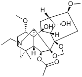 CAS#: 59989-92-3， (1a,6b,14a,16b)-20-Ethyl-1,16-dimethoxy-4-methyl-7,8-[methylenebis(oxy)]-Aconitane-6,10,14-triol 6-acetate