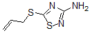 结构式 CAS# 60093-12-1, 5-(2-丙烯-1-基硫代)-1,2,4-噻二唑-3-胺