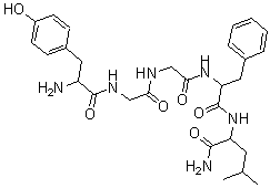 结构式 CAS# 60117-24-0, L-酪氨酰甘氨酰甘氨酰-L-苯丙氨酰-L-亮氨酰胺