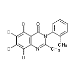 structure of CAS# 60124-85-8, 2-Methyl-3-(2-Methylphenyl)-4(3H)-(<Sup>2</Sup>H<Sub>4</Sub>)Quinazolinone;2-Methyl-3-(2-methylphenyl)-4(3H)-quinazolinone-5,6,7,8-d4