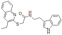 CAS#: 602266-87-5， 2-[(3-Ethyl-2-Quinolinyl)Thio]-N-[2-(1H-Indol-3-Yl)Ethyl]-Acetamide