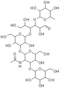 CAS#: 60254-64-0， 6-Deoxyhexopyranosyl-(1->3)-[Hexopyranosyl-(1->3)-2-Acetamido-2-Deoxyhexopyranosyl-(1->3)Hexopyranosyl-(1->4)]Hexose