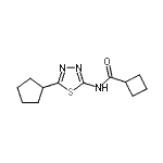 CAS#: 603073-36-5， N-(5-Cyclopentyl-1,3,4-thiadiazol-2-yl)cyclobutanecarboxamide
