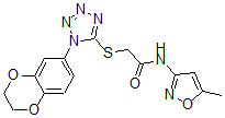 CAS#: 603079-71-6， 2-[[1-(2,3-Dihydro-Benzo[b][1,4]Dioxine-6-Yl)-1H-Tetrazol-5-Yl]Thio]-N-(5-Methyl-3-Isoxazolyl)-Acetamide
