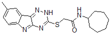 CAS#: 603946-17-4， N-Cycloheptyl-2-[(8-Methyl-2H-1,2,4-Triazino[5,6-b]Indol-3-Yl)Thio]-Acetamide