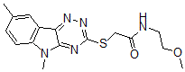CAS#: 603946-52-7， 2-[(5,8-Dimethyl-5H-1,2,4-Triazino[5,6-b]Indol-3-Yl)Thio]-N-(2-Methoxyethyl)-Acetamide