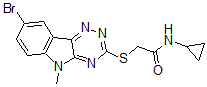 CAS#: 603947-08-6， 2-[(8-Bromo-5-Methyl-5H-1,2,4-Triazino[5,6-b]Indol-3-Yl)Thio]-N-Cyclopropyl-Acetamide