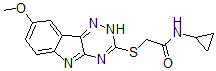 CAS#: 603947-45-1， N-Cyclopropyl-2-[(8-Methoxy-2H-1,2,4-Triazino[5,6-b]Indol-3-Yl)Thio]-Acetamide