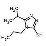 结构式 CAS# 603981-94-8, 5-异丙基-4-丙基-4H-1,2,4-三唑-3-硫醇