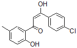 结构式 CAS# 60402-29-1, 3-(4-氯苯基)-3-羟基-1-(2-羟基-5-甲基-苯基)丙-2-烯-1-酮