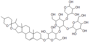 CAS#: 60454-80-0， [(25R)-Spirost-5-En-3beta-Yl]4-O-(2-O-D-Glucopyranosyl-3-O-D-Xylopyranosyl-D-Glucopyranosyl)-D-Galactopyranoside