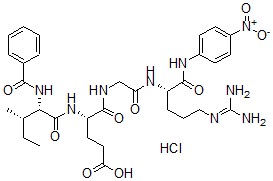 CAS#: 60457-00-3， N-Benzoyl-Ile-Glu-Gly-Arg 4-Nitroanilide Hydrochloride