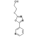 CAS 登录号：604740-89-8， 2-{[5-(3-吡啶基)-1,3,4-恶二唑-2-基]硫基}乙醇
