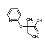 CAS#: 605680-43-1， 2-Methyl-2-(2-pyridinyloxy)butanoic acid