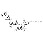 CAS#: 6058-62-4， Pentasodium 5-[(4-Chloro-6-{[5-({4-Chloro-6-[(3-Sulfonatophenyl)Amino]-1,3,5-Triazin-2-Yl}Amino)-2-Sulfonatophenyl]Amino}-1,3,5-Triazin-2-Yl)Amino]-4-Hydroxy-3-[(2-Sulfonatophenyl)Diazenyl]-2,7-Naphth Alenedisulfonate