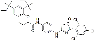 CAS#: 60592-50-9， 2-[2,4-Bis(1,1-Dimethylpropyl)Phenoxy]-N-[4-[[[4,5-Dihydro-5-Oxo-1-(2,4,6-Trichlorophenyl)-1H-Pyrazol]-3-Yl]Amino]Phenyl]Butanamide