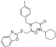 CAS#: 606098-47-9， 2-(2-Benzoxazolylthio)-N-[2-(Cyclohexylamino)-2-Oxoethyl]-N-[(4-Methylphenyl)Methyl]-Acetamide