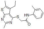 CAS#: 606113-45-5， 2-[(5-Ethyl-2,6-Dimethylthieno[2,3-d]Pyrimidin-4-Yl)Thio]-N-(2-Methylphenyl)-Acetamide