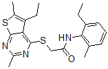 CAS#: 606113-51-3， 2-[(5-Ethyl-2,6-Dimethylthieno[2,3-d]Pyrimidin-4-Yl)Thio]-N-(2-Ethyl-6-Methylphenyl)-Acetamide