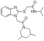 CAS#: 606117-53-7， 2-[[1-[2-(3,5-Dimethyl-Piperidin-1-Yl)-2-Oxoethyl]-1H-Benzo[d]Imidazol-2-Yl]Thio]-N-(Isopropyl)-Acetamide