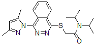 CAS#: 606122-25-2， 2-[[4-(3,5-Dimethyl-1H-Pyrazol-1-Yl)-1-Phthalazinyl]Thio]-N,N-Bis(Isopropyl)-Acetamide