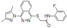 CAS#: 606122-30-9， 2-[[4-(3,5-Dimethyl-1H-Pyrazol-1-Yl)-1-Phthalazinyl]Thio]-N-(2-Fluorophenyl)-Acetamide