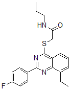 CAS#: 606131-29-7， 2-[[8-Ethyl-2-(4-Fluorophenyl)-4-Quinazolinyl]Thio]-N-Propyl-Acetamide