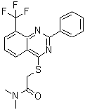 CAS#: 606131-37-7， N,N-Dimethyl-2-[[2-Phenyl-8-(Trifluoromethyl)-4-Quinazolinyl]Thio]-Acetamide