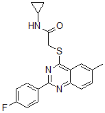 CAS#: 606131-52-6， N-Cyclopropyl-2-[[2-(4-Fluorophenyl)-6-Methyl-4-Quinazolinyl]Thio]-Acetamide