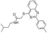CAS#: 606132-25-6， N-(3-Methylbutyl)-2-[[2-(4-Methylphenyl)-4-Quinazolinyl]Thio]-Acetamide