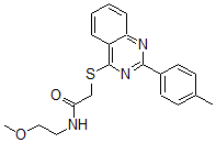 CAS#: 606132-29-0， N-(2-Methoxyethyl)-2-[[2-(4-Methylphenyl)-4-Quinazolinyl]Thio]-Acetamide