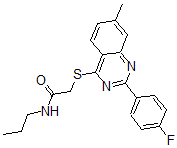 CAS#: 606132-72-3， 2-[[2-(4-Fluorophenyl)-7-Methyl-4-Quinazolinyl]Thio]-N-Propyl-Acetamide
