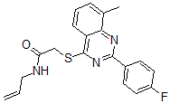 CAS 登录号：606134-55-8， 2-[[2-(4-氟苯基)-8-甲基-4-喹唑啉基]硫代]-N-烯丙基-乙酰胺
