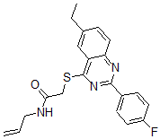 CAS#: 606134-61-6， 2-[[6-Ethyl-2-(4-Fluorophenyl)-4-Quinazolinyl]Thio]-N-Allyl-Acetamide