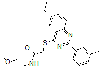 CAS#: 606134-64-9， 2-[[6-Ethyl-2-(3-Methylphenyl)-4-Quinazolinyl]Thio]-N-(2-Methoxyethyl)-Acetamide