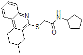 CAS#: 606136-40-7， N-Cyclopentyl-2-[(7,8,9,10-Tetrahydro-8-Methyl-6-Phenanthridinyl)Thio]-Acetamide