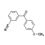 结构式 CAS# 60694-67-9, 3-(4-甲氧基苯甲酰基)苯甲腈